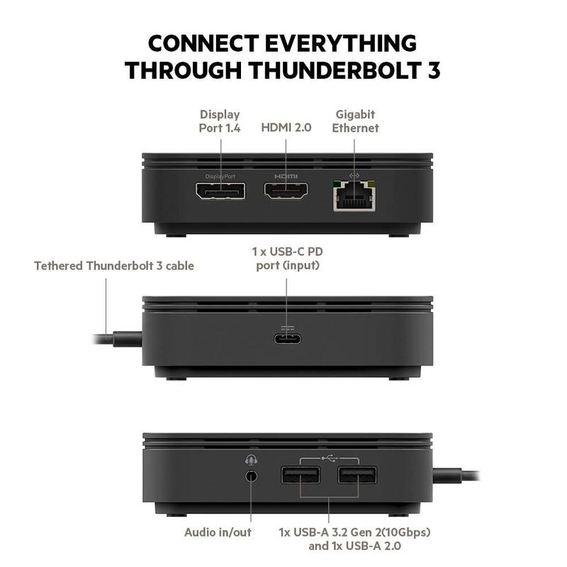 Estação de acoplamento Belkin Thunderbolt 3 Dock Core 7 em 1